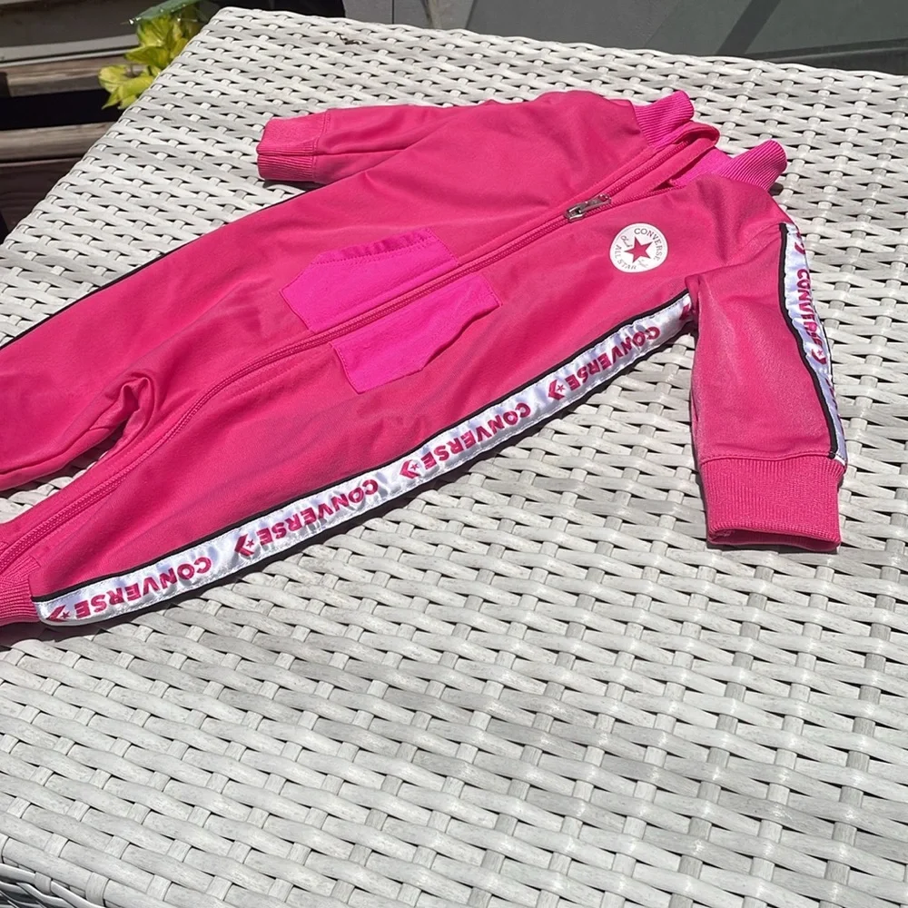 EUC- Converse Pink  One Piece/ Romper Outfit Size 3Months